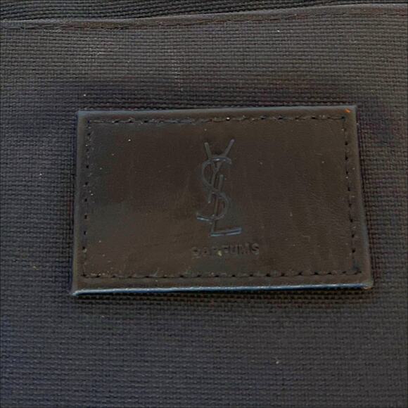 YSL Yves Saint Laurent Parfums Messenger Black Nylon Shoulder Bag Crossbody - Picture 4 of 15